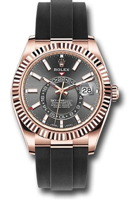 rolex rose kautschuk|Rolex UNWORN Sky Dweller 326235 Oyster Perpetual 42mm Rose .